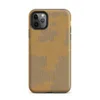 Matte Worn Cardboard Texture Tough Case for iPhone — peeling kraft paper revealing corrugated cardboard fluting beneath