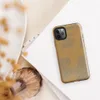Glossy Worn Cardboard Texture Tough Case for iPhone — peeling kraft paper revealing corrugated cardboard fluting beneath