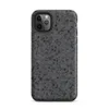 Matte Dark Chain Mail Armor Tough Case for iPhone — close-up seamless chain mail pattern in dark charcoal and gunmetal tones