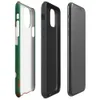 Glossy Rusted First Aid Survivor Tough Case for iPhone — weathered green first aid box sign with white cross, heavy rust