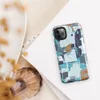 Glossy Circuit City Tech Camo Tough Case for iPhone — dense layered circuit board camouflage pattern in cyan, navy