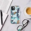 Glossy Circuit City Tech Camo Tough Case for iPhone — dense layered circuit board camouflage pattern in cyan, navy