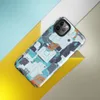 Glossy Circuit City Tech Camo Tough Case for iPhone — dense layered circuit board camouflage pattern in cyan, navy