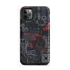 Matte Dark Machine City Armor Tough Case for iPhone — dense mechanical cityscape of circuit panels, industrial plating
