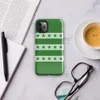 Glossy Green Stars and Stripes Tough Case for iPhone — rows of dark green five-pointed stars on alternating light and dark