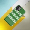 Glossy Green Stars and Stripes Tough Case for iPhone — rows of dark green five-pointed stars on alternating light and dark