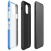 Glossy Seven Stars Blue Stripe Tough Case for iPhone — seven blue five-pointed stars on a white horizontal stripe
