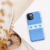 Glossy Seven Stars Blue Stripe Tough Case for iPhone — seven blue five-pointed stars on a white horizontal stripe