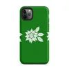 Matte Triple Poinsettia Holiday Tough Case for iPhone — three white poinsettia flower illustrations with detailed leaf