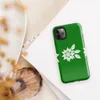 Glossy Triple Poinsettia Holiday Tough Case for iPhone — three white poinsettia flower illustrations with detailed leaf