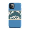 Matte Arctic Fracture Protective Tough Case for iPhone — horizontal band of cracked ice shapes in deep teal and cream
