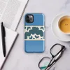 Glossy Arctic Fracture Protective Tough Case for iPhone — horizontal band of cracked ice shapes in deep teal and cream