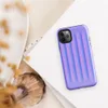 Glossy Neon Ripple Ridge Tough Case for iPhone — soft vertical ridges with a 3D illusion effect in a gradient of periwinkle