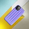 Glossy Neon Ripple Ridge Tough Case for iPhone — soft vertical ridges with a 3D illusion effect in a gradient of periwinkle