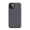 Matte Dark Grid Minimal Tough Case for iPhone — uniform grid of dark charcoal square tiles with subtle tonal variation