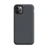 Matte Dark Slate Tile Tough Case for iPhone — staggered rectangular tiles in deep charcoal grey with subtle grout lines