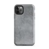 Glossy Scarred Steel Surface Tough Case for iPhone — scratched and worn gray metal surface with fine random score lines