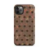 Matte Industrial Rust Perforated Metal Tough Case for iPhone — close-up of heavily rusted perforated steel plate with rows