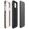 Glossy Industrial Rust Perforated Metal Tough Case for iPhone — close-up of heavily rusted perforated steel plate with rows