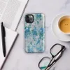 Glossy Arctic Surge Texture Tough Case for iPhone — layered abstract composition of deep teal, sapphire blue, and slate gray