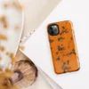 Glossy Rust Never Sleeps Tough Case for iPhone — heavily rusted orange painted metal surface with dark brown corroded