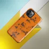 Glossy Rust Never Sleeps Tough Case for iPhone — heavily rusted orange painted metal surface with dark brown corroded