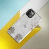 Glossy Weathered Metal Rust Patina Tough Case for iPhone — peeling white paint on aged metal revealing grey steel and deep