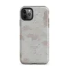 Matte Ancient Walls Weathered Plaster Tough Case for iPhone — close-up of aged plaster wall with peeling cream and chalky