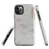 Glossy Ancient Walls Weathered Plaster Tough Case for iPhone — close-up of aged plaster wall with peeling cream and chalky