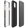 Glossy Urban Decay Peeling Paint Tough Case for iPhone — peeling blue paint revealing khaki and rust-red layers beneath