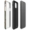 Glossy Crumbling Plaster Brick Wall Tough Case for iPhone — aged plaster wall peeling away to reveal terracotta brick