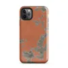 Glossy Peeling Paint Urban Decay Tough Case for iPhone — peeling burnt orange paint revealing aged plaster underlayers