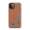 Matte Peeling Paint Urban Decay Tough Case for iPhone — peeling burnt orange paint revealing aged plaster underlayers