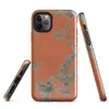 Glossy Peeling Paint Urban Decay Tough Case for iPhone — peeling burnt orange paint revealing aged plaster underlayers