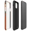 Glossy Peeling Paint Urban Decay Tough Case for iPhone — peeling burnt orange paint revealing aged plaster underlayers
