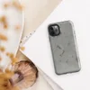 Glossy Weathered Concrete Texture Tough Case for iPhone — weathered grey concrete surface with scattered aged golden-brown