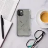 Glossy Weathered Concrete Texture Tough Case for iPhone — weathered grey concrete surface with scattered aged golden-brown