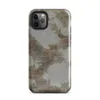 Glossy Urban Decay Exposed Brick Tough Case for iPhone — weathered wall with peeling white plaster revealing rusty brown
