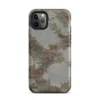 Matte Urban Decay Exposed Brick Tough Case for iPhone — weathered wall with peeling white plaster revealing rusty brown