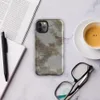 Glossy Urban Decay Exposed Brick Tough Case for iPhone — weathered wall with peeling white plaster revealing rusty brown