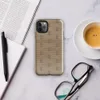 Glossy Woven Rattan Weave Tough Case for iPhone — seamless woven basket weave pattern in warm sandy tan and golden brown