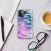 Glossy Neon Tide Wave Tough Case for iPhone — rippling water waves in a teal to magenta gradient on a light gray background