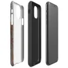 Glossy Rust and Ruin Metal Tough Case for iPhone — heavily rusted metal surface with vertical rust streaks bleeding through