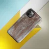Glossy Rust and Ruin Metal Tough Case for iPhone — heavily rusted metal surface with vertical rust streaks bleeding through