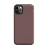 solid deep burgundy canvas-textured surface with a rich wine tone and subtle woven pattern throughout on Matte Deep Burgundy Solid Tough Case for iPhone - default view