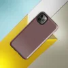 solid deep burgundy canvas-textured surface with a rich wine tone and subtle woven pattern throughout on Glossy Deep Burgundy Solid Tough Case for iPhone - default view