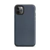 close-up dark navy denim fabric texture with subtle vertical weave grain and muted indigo tones on Matte Dark Denim Texture Tough Case for iPhone - default view
