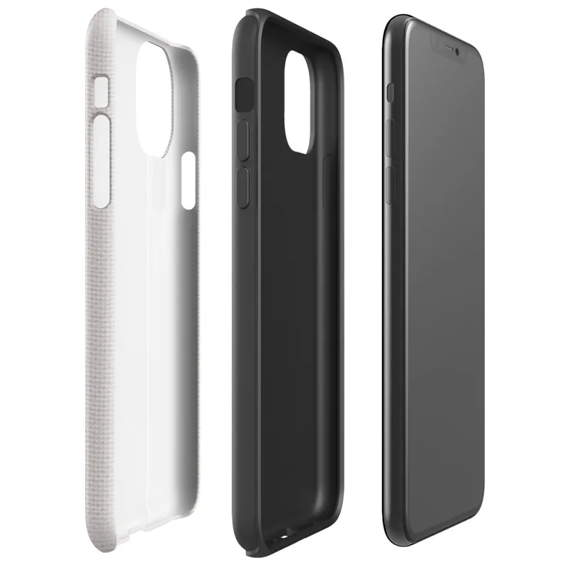 plain soft white woven textile texture with subtle light variation across a clean, uniform surface on Glossy Clean Slate Pure White Tough Case for iPhone - default view