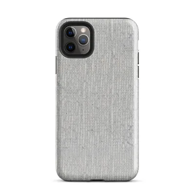 close-up of a light gray ribbed concrete surface with subtle vertical striations and organic weathered variation on Glossy Stone Gray Ribbed Texture Tough Case for iPhone - default view