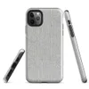 close-up of a light gray ribbed concrete surface with subtle vertical striations and organic weathered variation on Glossy Stone Gray Ribbed Texture Tough Case for iPhone - default view